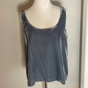J.Crew Pewter Velvet Tank SZ 10 NWOT